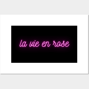 La vie en rose - Pink Neon - French Quote Posters and Art